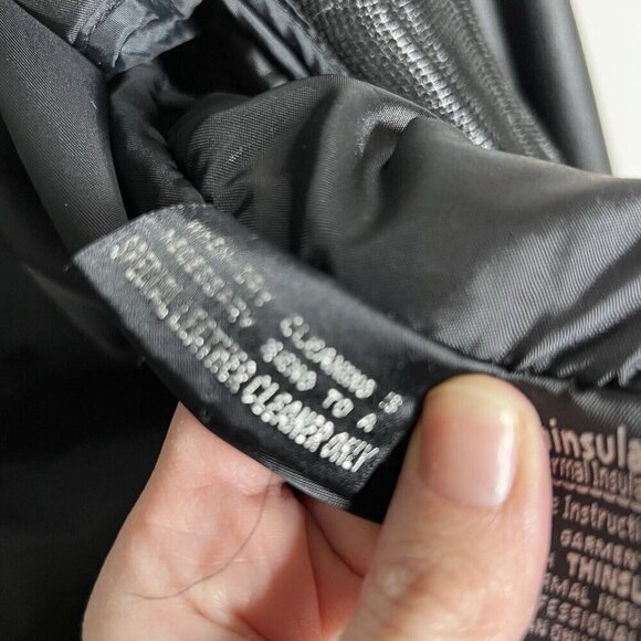 Vintage 1990s Womens Wilsons Leather Trench Biker Thinsulate Jacket Size Large - Picture 9 of 11